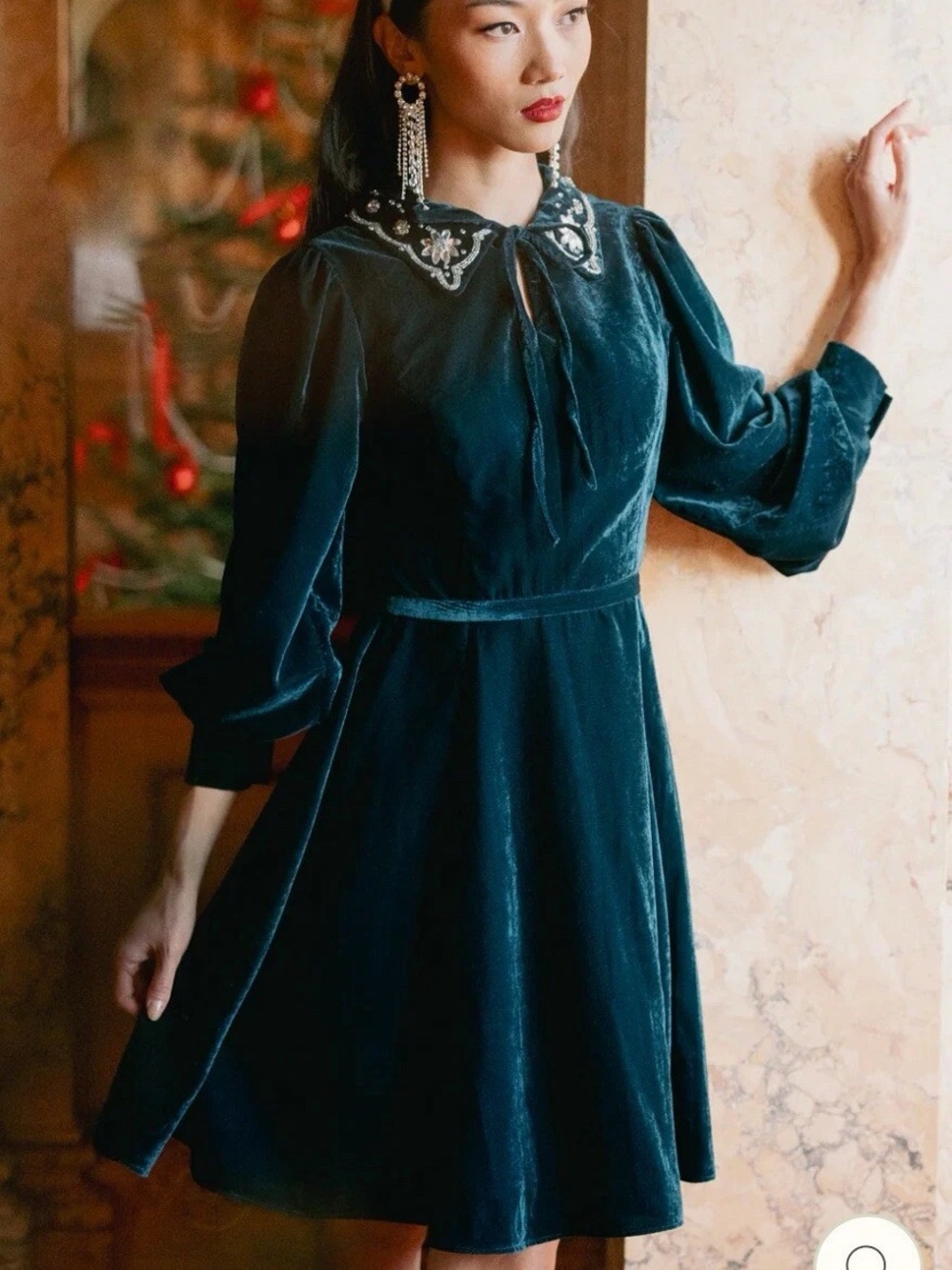NWT - Ivy City Co Elise Dress in Teal Velvet